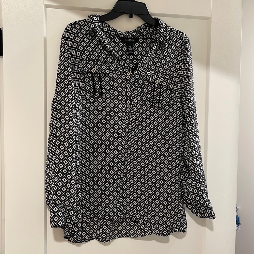 Size 12 White House Black Market silk shirt